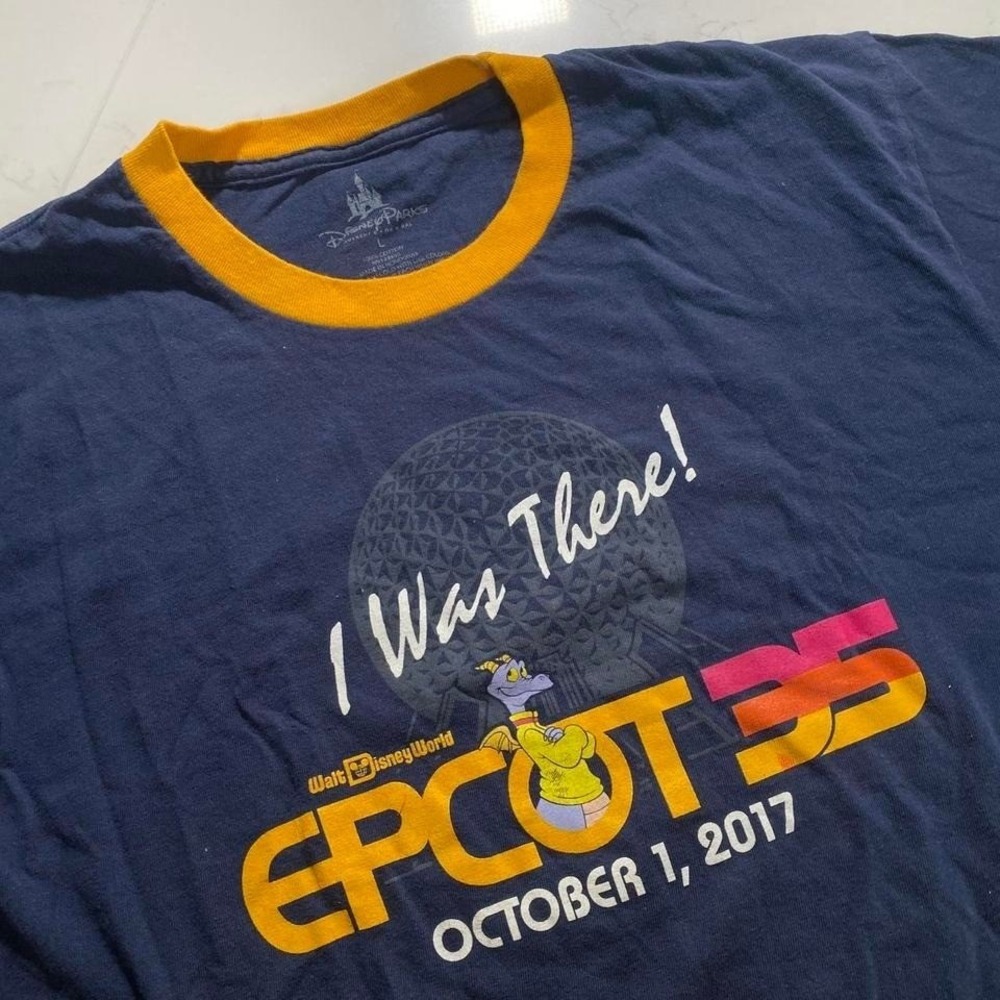 Disney World EPCOT 35th Anniversary Ringer T-Shirt October 1‎ 2017 Large